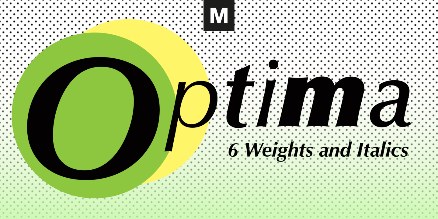 Optima Pro Medium Italic Font preview